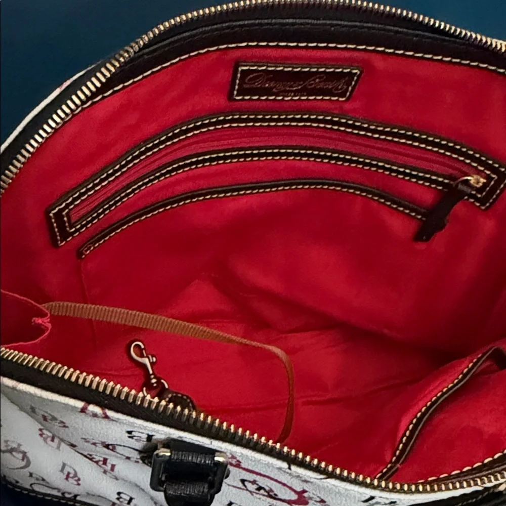 Dooney & Bourke Black and Pink Heart Satchel - Picture 5 of 9